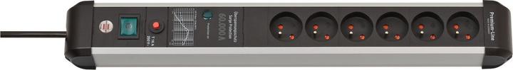 Immagine prodotto Brennenstuhl Premium Protect-Line PDU, 6 prese, 3m, argento/nero, con interruttore e protezione...