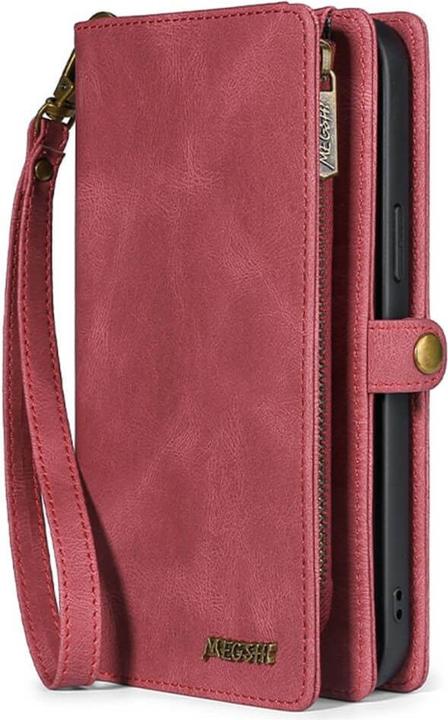Produktbild Megshi iPhone 15 Pro Max - 2-1 Brieftaschen Hülle rot (Apple iPhone 15 Pro Max)