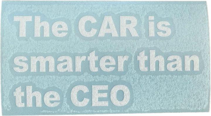 Image du produit Vds Autocollant de voiture Tesla "The car is smarter than the CEO" (La voiture est plus intelligente