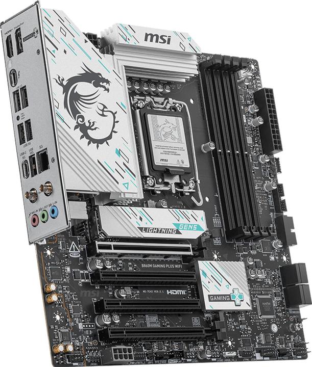 Image du produit MSI B860M GAMING PLUS WIFI LGA1851 MB (Prise S1, Intel B860, mATX)