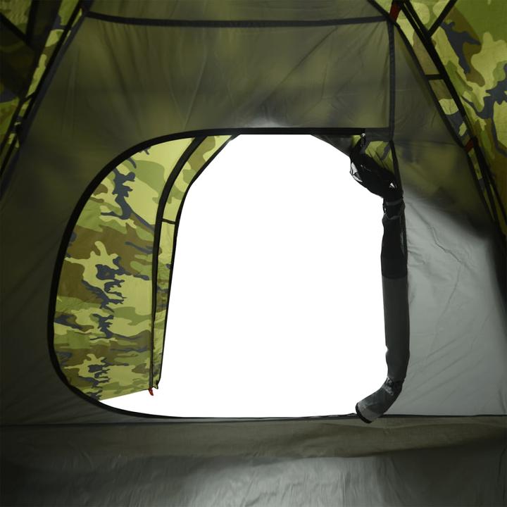 Immagine prodotto VidaXL Tenda da campeggio a cupola per 3 persone con motivo mimetico impermeabile (Tenda a cupola, 2.90 kg, 3 persone)