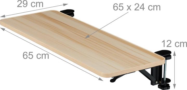 Actual product image Relaxdays Schreibtischverlängerung zum Anklemmen