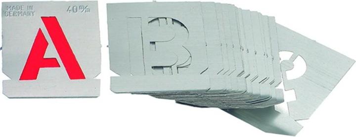 Actual product image Walkron Zinc stencil letters A-Z 26 pieces 50mm