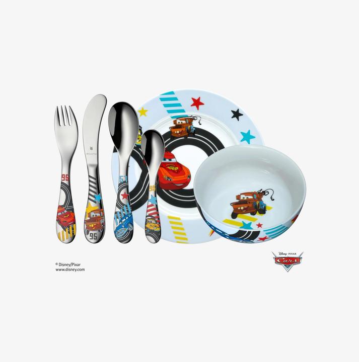 Produktbild WMF Kindergeschirr Kinderbesteck 6tlg Disney Cars2 Edelstahl poliert spülmaschinengeeignet