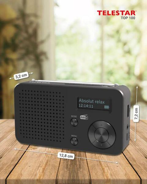 Actual product image Telestar TOP 100 sw portables Radio DAB+/UKW,Bluetooth,USB,Akku