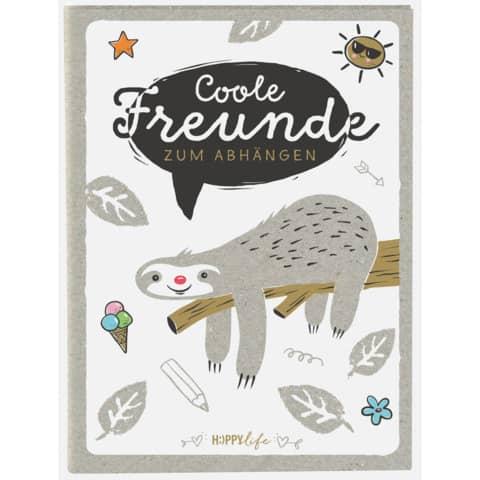 Image du produit Goldbuch Livre d'amis Happylife Sloth (A5, À rayures, Couverture rigide)