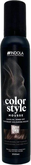 Indola Color Style Mousse Mittelbraun 200 ml (200 ml, Schaumfestiger)