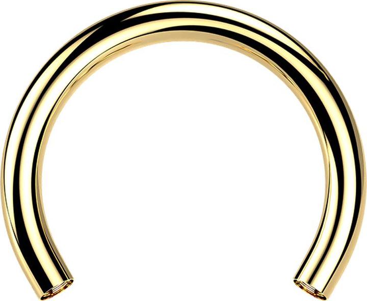 Actual product image Star Piercing Circular-Stab vergoldet mit 1.2 mm Innengewinde (Surgical steel 316L)