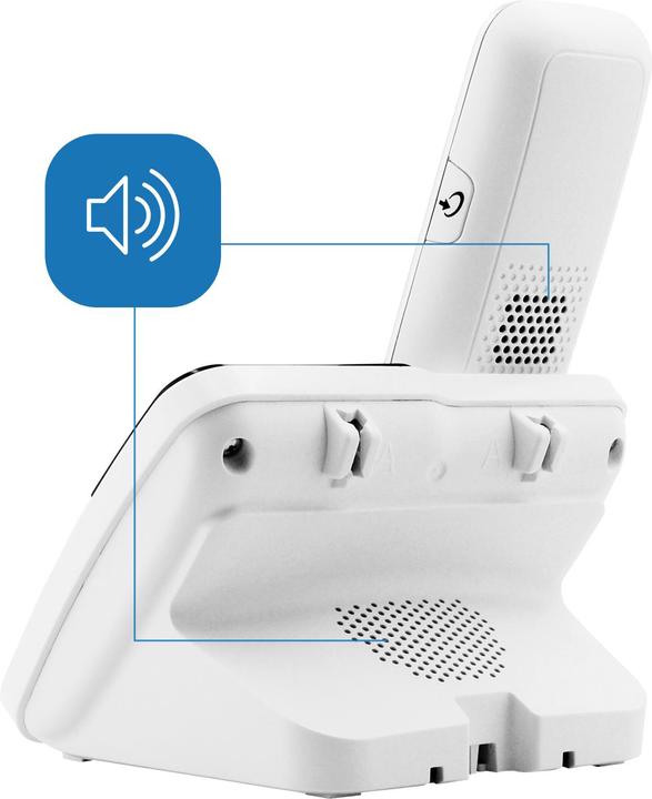 Image du produit Geemarc AMPLIDECT 295 Téléphone sans fil pour seniors Répondeur Écran rétro-éclairé Blanc