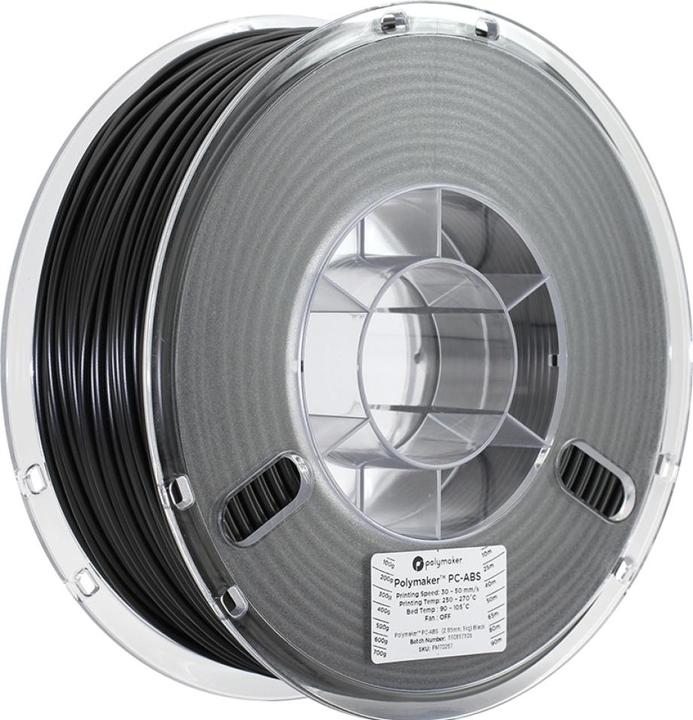 Productafbeelding Polymaker PC-ABS Zwart 2.85 mm 1.000 g (ABS, 2.85 mm, 1000 g, Zwart)