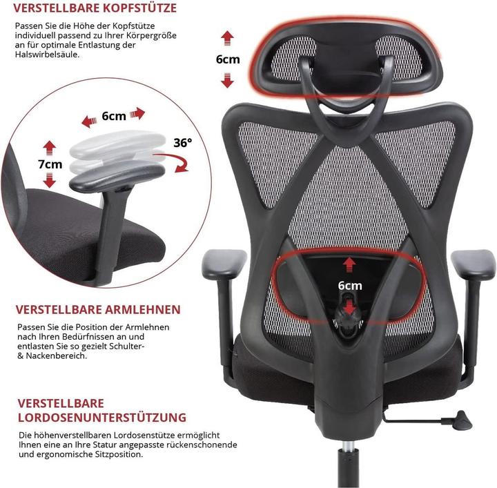 Produktbild Syno WAVE Ergo Chair Bürostuhl Wippfunktion Kunststoff-Rollen bis 150 kg