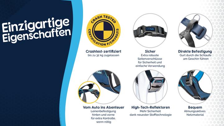 Produktbild Company of Animals CarSafe Autogeschirr Crash-getestet (Hund, Reflektoren, Faltbar)
