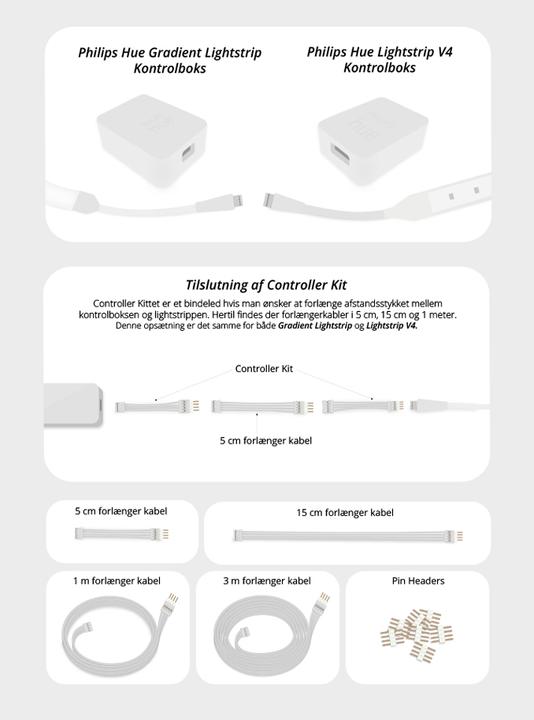 Actual product image Light Solutions Cable for Philips Hue Gradient LightStrip
