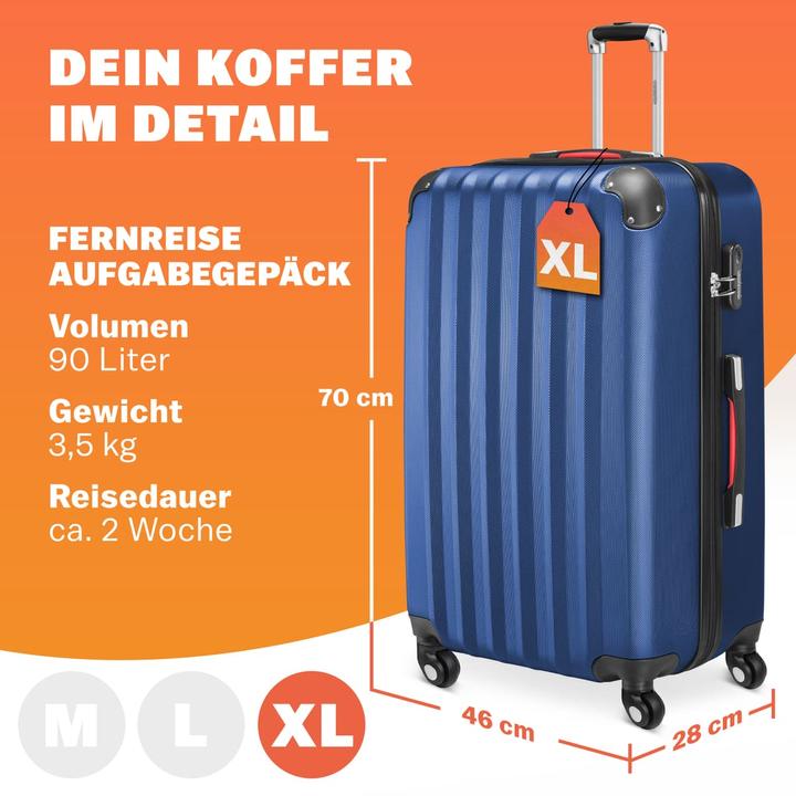 Produktbild Monzana Hartschalenkoffer (90 l, L (90 - 115l))