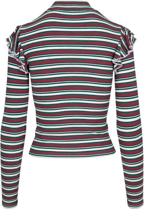 Actual product image Urban Classics Ladies Rib Striped Volant Turtleneck L/S (5XL)