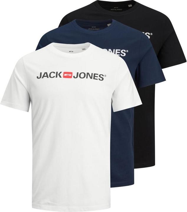 Produktbild Jack & Jones Jjecorp Logo Tee Ss Crew Neck 3pk Mp (XS)