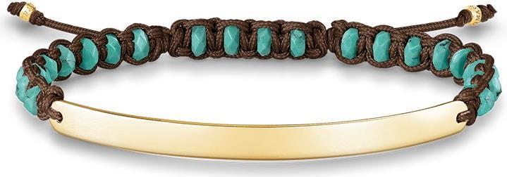 Thomas Sabo Armband Grün (21 cm, Kunststoff, Silber)