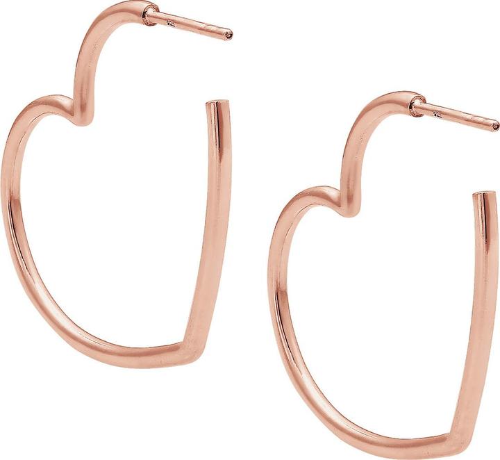 Actual product image Elli Earrings Creoles Heart Love Playful Filigree 925 Silver (925 sterling silver)