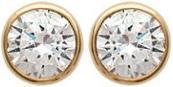 Actual product image Lara Gold earrings - ZIRCONIA