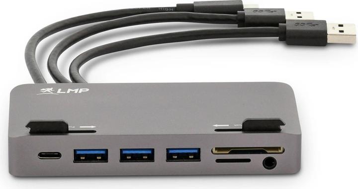 Actual product image LMP Attach Dock Pro 10 Port SG,Mini-DP,HDMI (USB-C, 7 Ports)