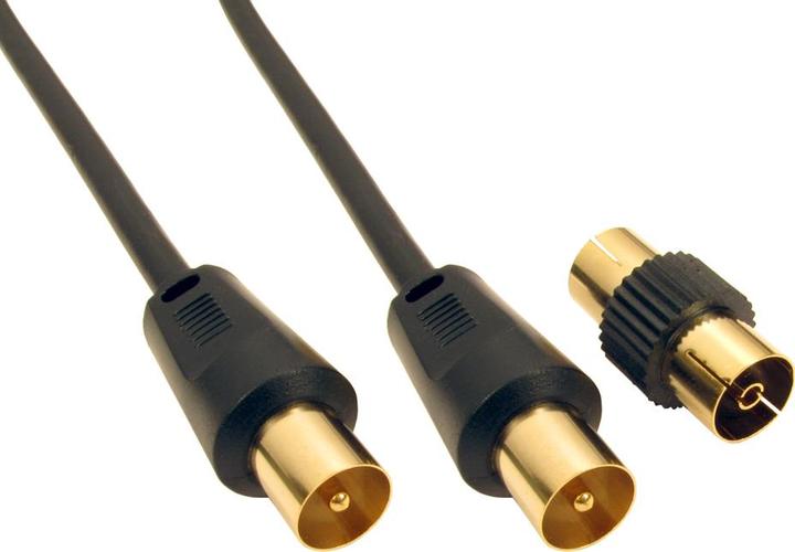 Cables Direct CDL 15m TV + Accoppiatore femmina - Nero (15 m)