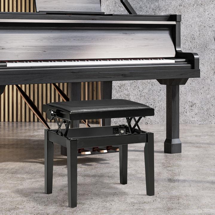 Immagine prodotto Homcom Sgabello per pianoforte con cuscinetti antiscivolo per i piedi (Poltrona del batterista)