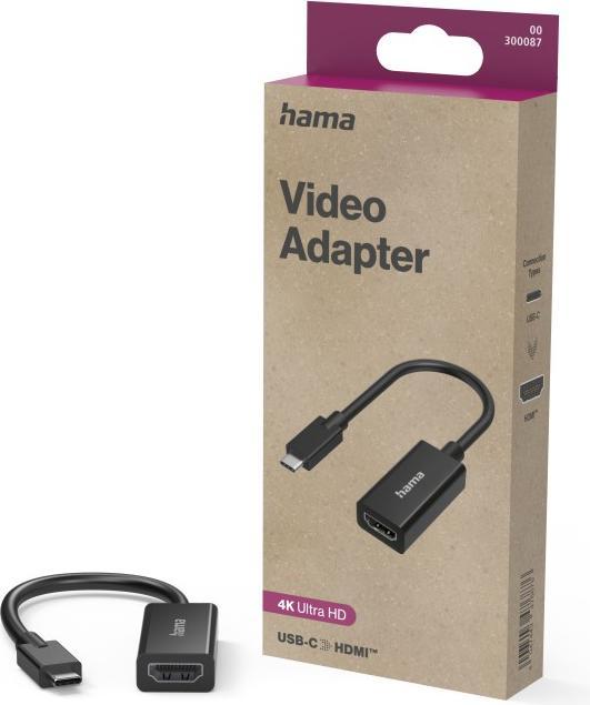 Immagine prodotto Hama Adattatore video, spina USB-C - presa HDMI™, Ultra-HD 4K (HDMI, USB-C)