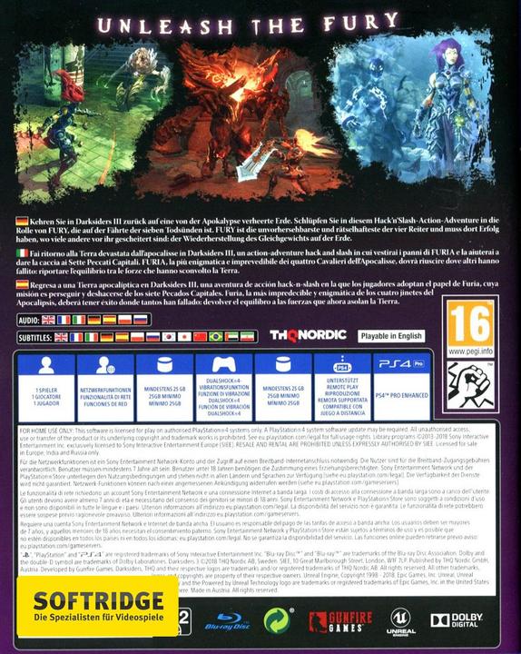 Actual product image THQ Darksiders III (PS4, EN)