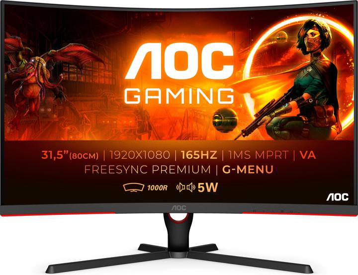 Actual product image AOC C32G3AE/BK (1920 x 1080 pixels, 32")