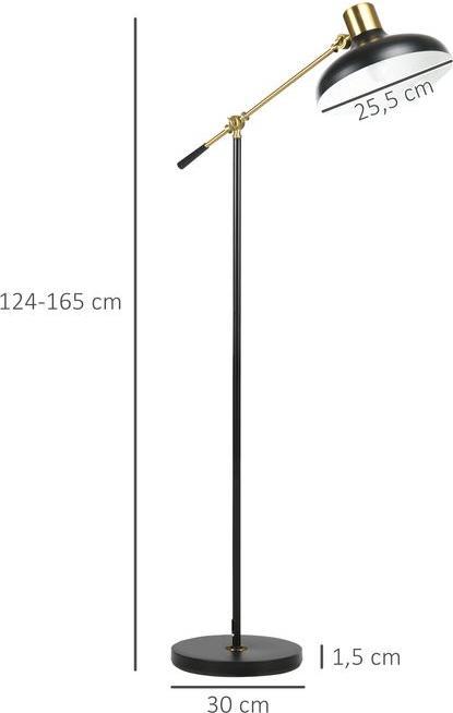 Produktbild Swisshandel24 Stehlampe, Höhenverstellbarer Standlampe, 40 W schwenkbar Stehleuchte, Bogenlampe, Leselampe mit E27 (E27)