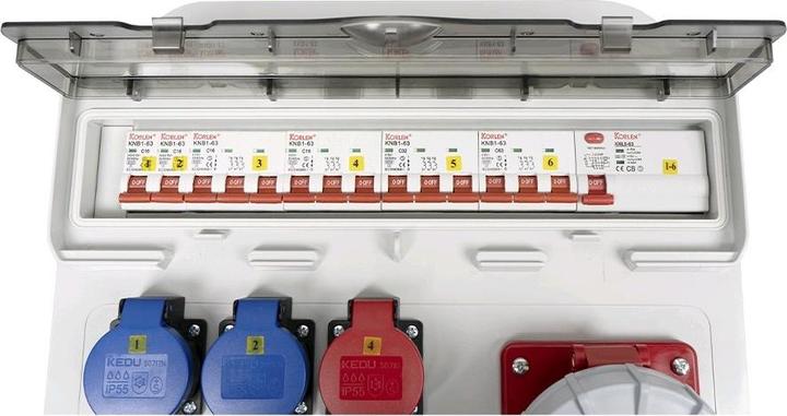 Produktbild Ekström Stromverteiler (6 x, CEE, Typ 25, Typ 23)