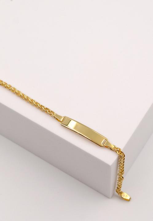 Immagine prodotto Muau Bracciale con badge (14 cm, Oro giallo 750/18 carati)