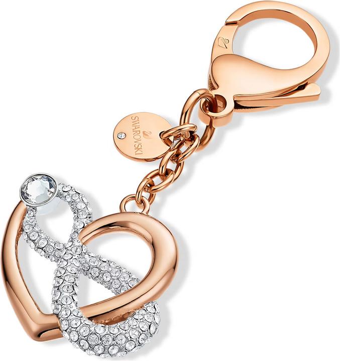 Actual product image Swarovski Infinite Infinity Sign and Heart Key Ring