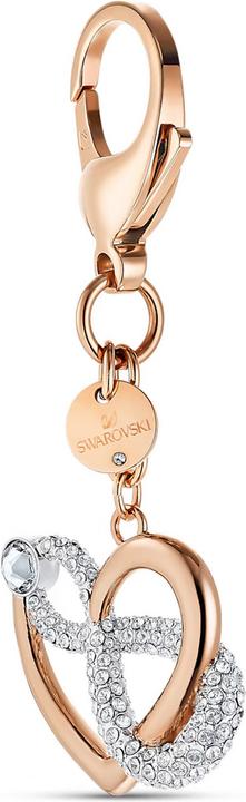 Actual product image Swarovski Infinite Infinity Sign and Heart Key Ring