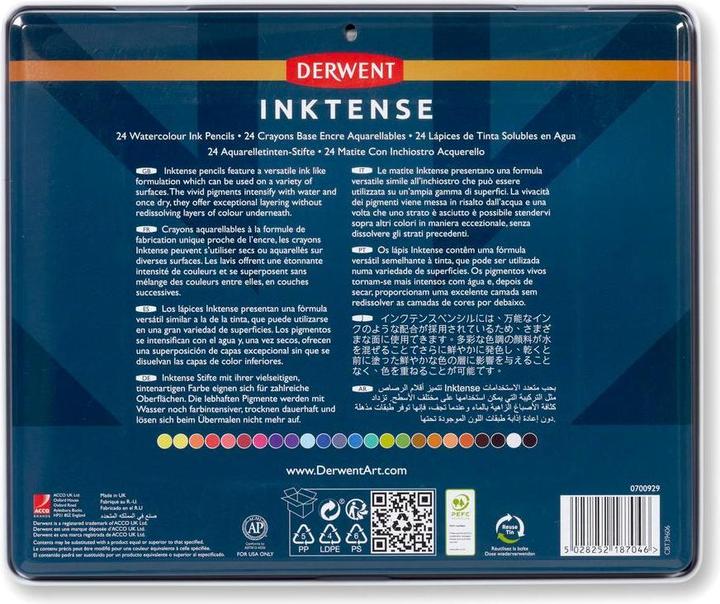 Produktbild Derwent Inktense Permanent (Mehrfarbig, Multicolor, multicolour, 24 x)