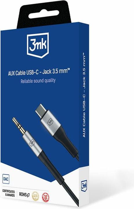 Actual product image 3MK USB C — 3.5mm Klinke (1 m, 3.5mm jack (AUX))