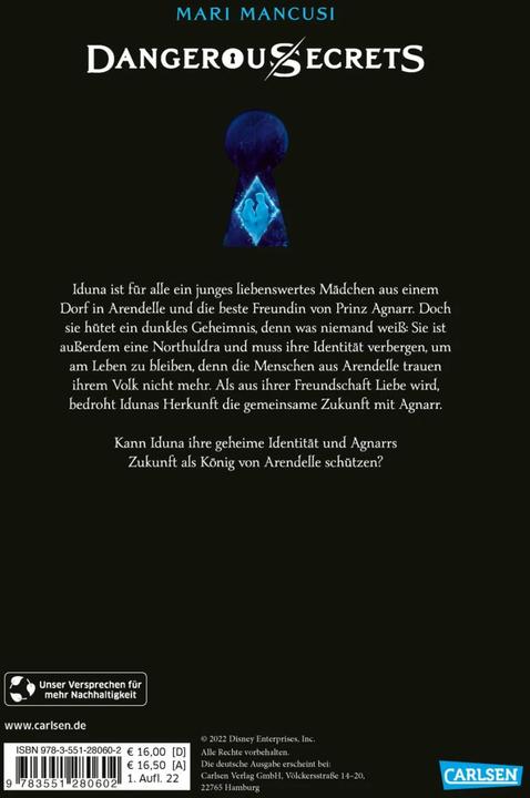 Produktbild Disney – Dangerous Secrets 1: Liebe und Schicksal von Iduna und König Agnarr (Die Eiskön (Mari Mancusi, Nina Ohlmann, Walt Disney, Deutsch)