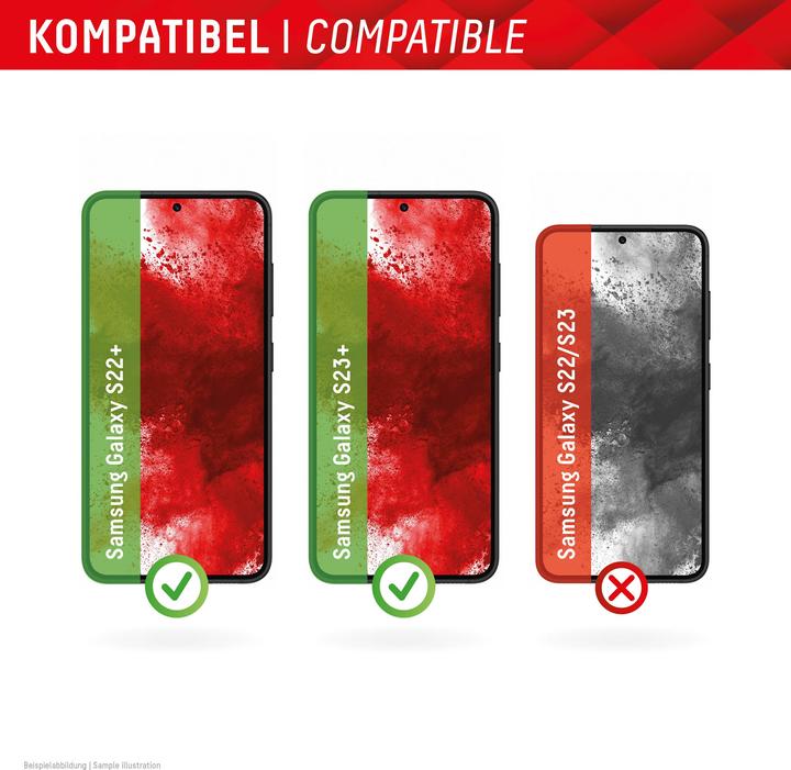 Actual product image Displex Real Glass, Privacy Full Cover Panzerglas (1 Piece, Samsung Galaxy S23+, Samsung Galaxy S22 5G)