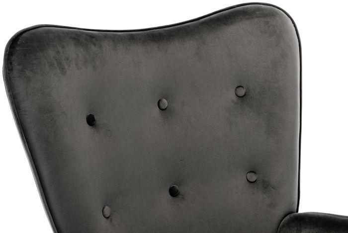 Immagine prodotto CLP Sedia a dondolo Sanka Velvet, Grigio scuro