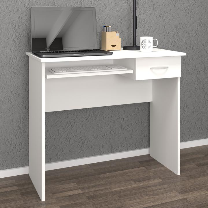 Image du produit VCM Bureau en bois Table d'ordinateur Tiroir de clavier Table de bureau Arusa L (85 x 50 x 75 cm)