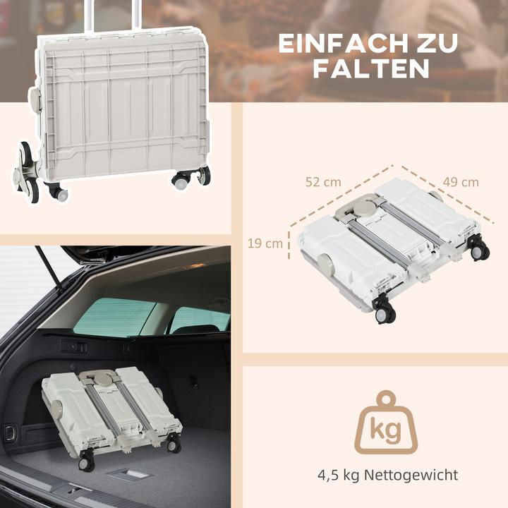 Immagine prodotto Homcom Carrello spesa con manico telescopico