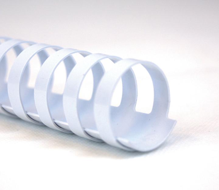 Image du produit GBC Reliure dos 10mm, 21 anneaux, blanc, 100 pcs.