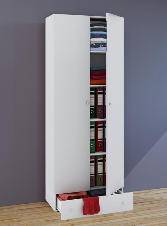 Image du produit VCM Holz Mehrzweckschrank Serie Vandol mit Drehtüren (70 x 40 cm)