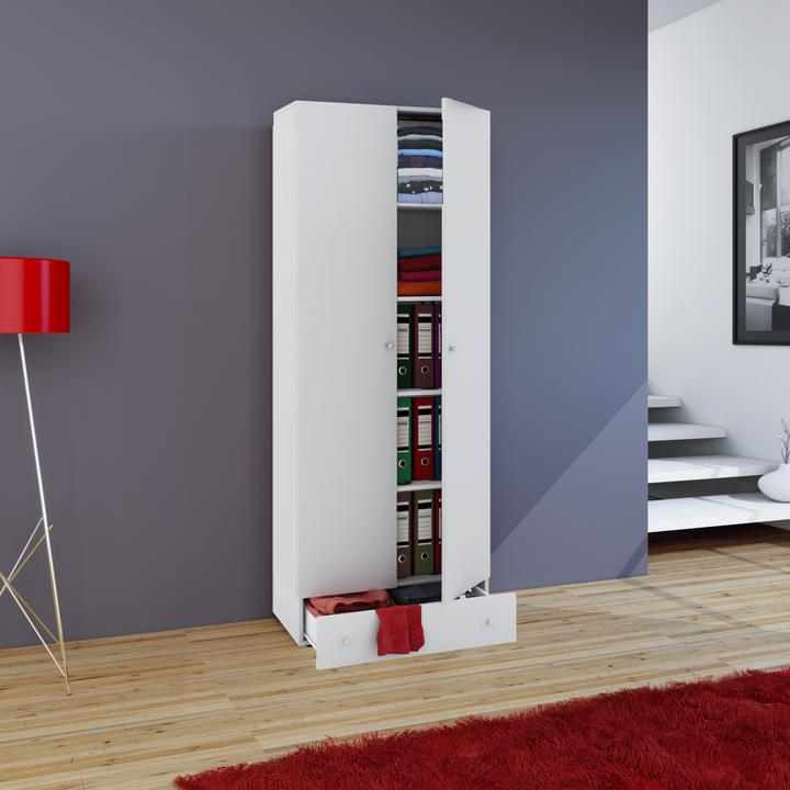 Image du produit VCM Holz Mehrzweckschrank Serie Vandol mit Drehtüren (70 x 40 cm)
