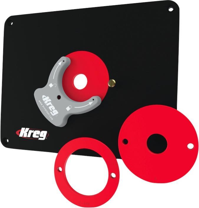 Produktbild Kreg PRS4038 FrÃ¤stisch Einlegeplatte 298 x 235 x 9 mm + 3x Reduzierring 25 mm / 30 mm / 67 mm