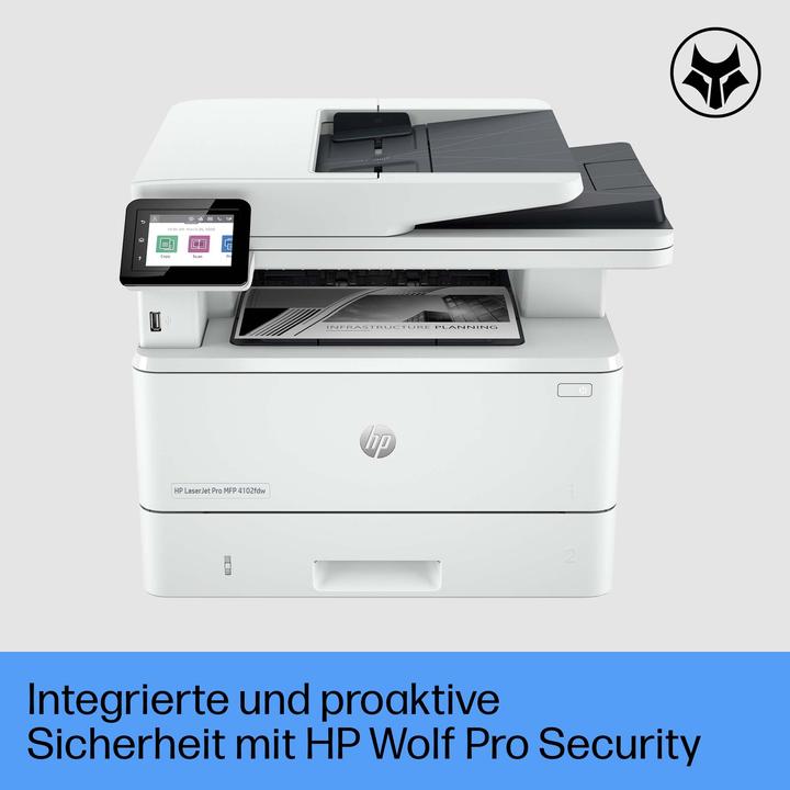 Produktbild HP LaserJet Pro MFP 4102fdw (Laser, Schwarz-Weiss)