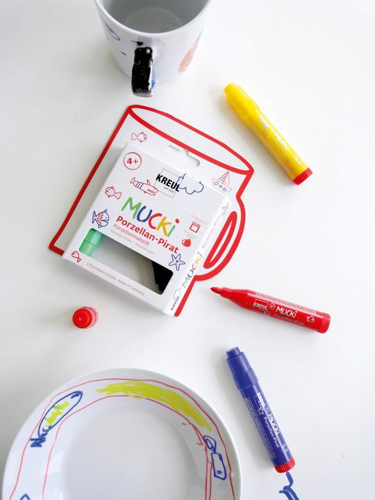 Produktbild Mucki Porzellan-Pirat (Yellow, Blue, Black, Green, Red)