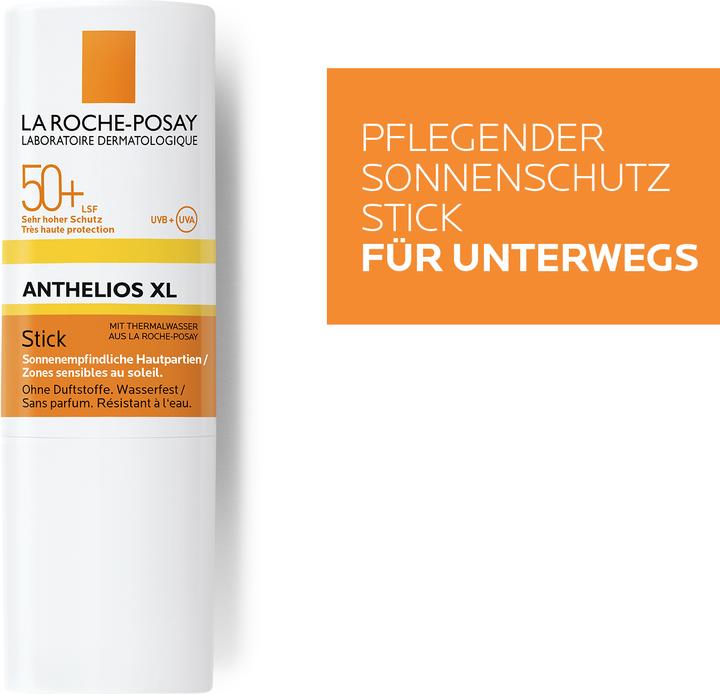 Image du produit La Roche Posay Anthelios Crème Solaire en Stick Zones Sensibles Visage Sans Parfum (Stick solaire, Crème solaire visage, SPF 50+, 9 g)