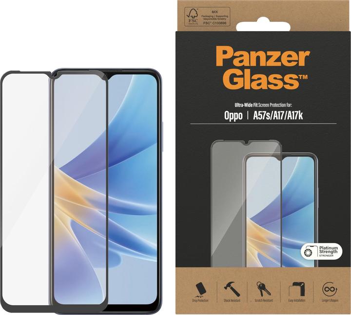 Actual product image PanzerGlass Ultra-Wide Fit (1 Piece, Oppo A17k, Oppo A57s)