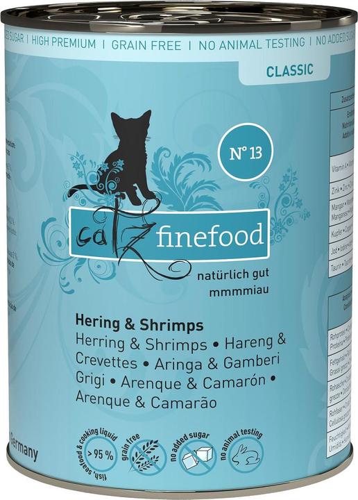 Actual product image Catz Finefood No.13 Herring & Crabs (Adult, 1 pcs., 400 g)